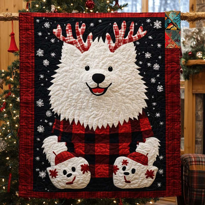 Samoyed Snow Day Fun WN2510056CL Quilt