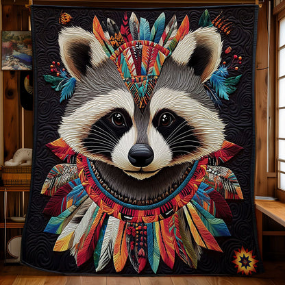 Feather Raccoon WY1012033CL Quilt