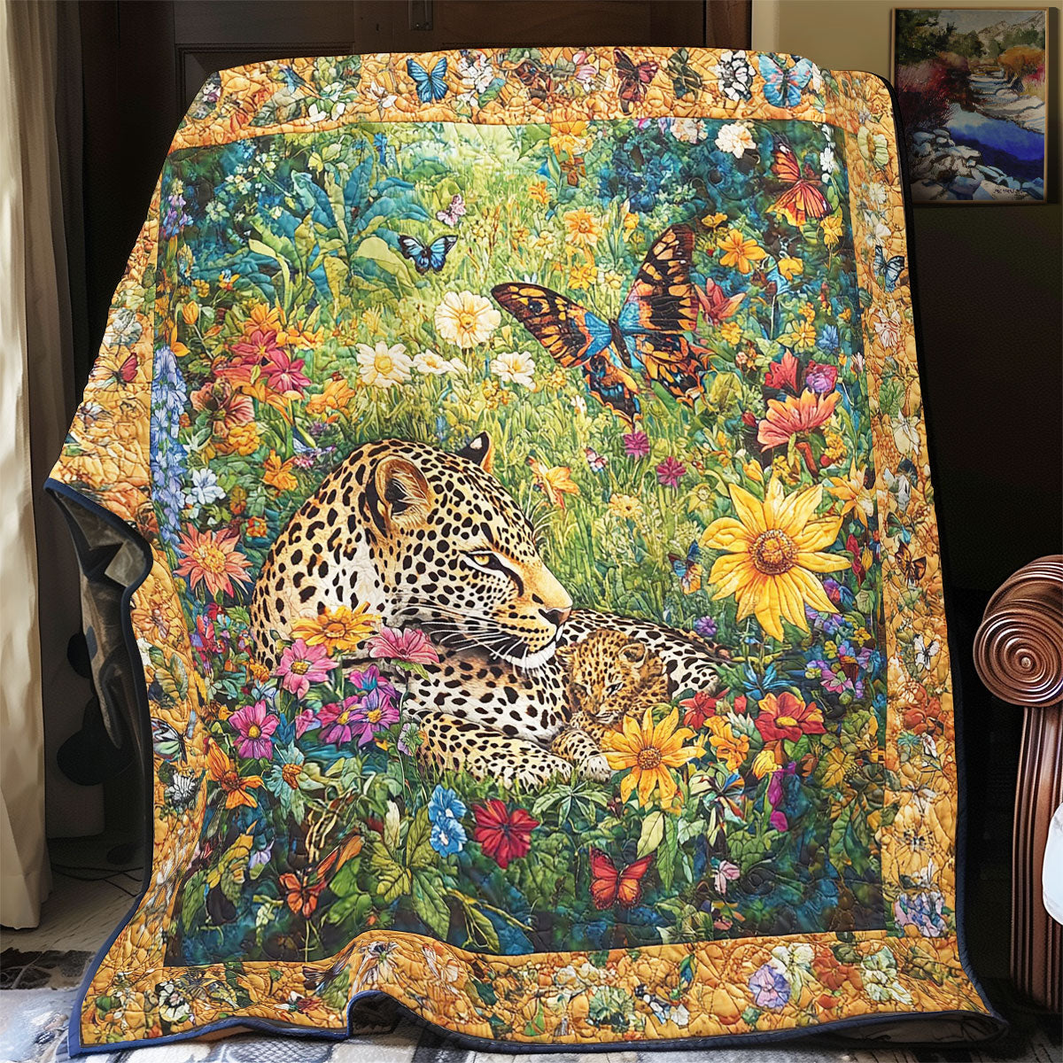 Leopard Family WY2001003CL Quilt