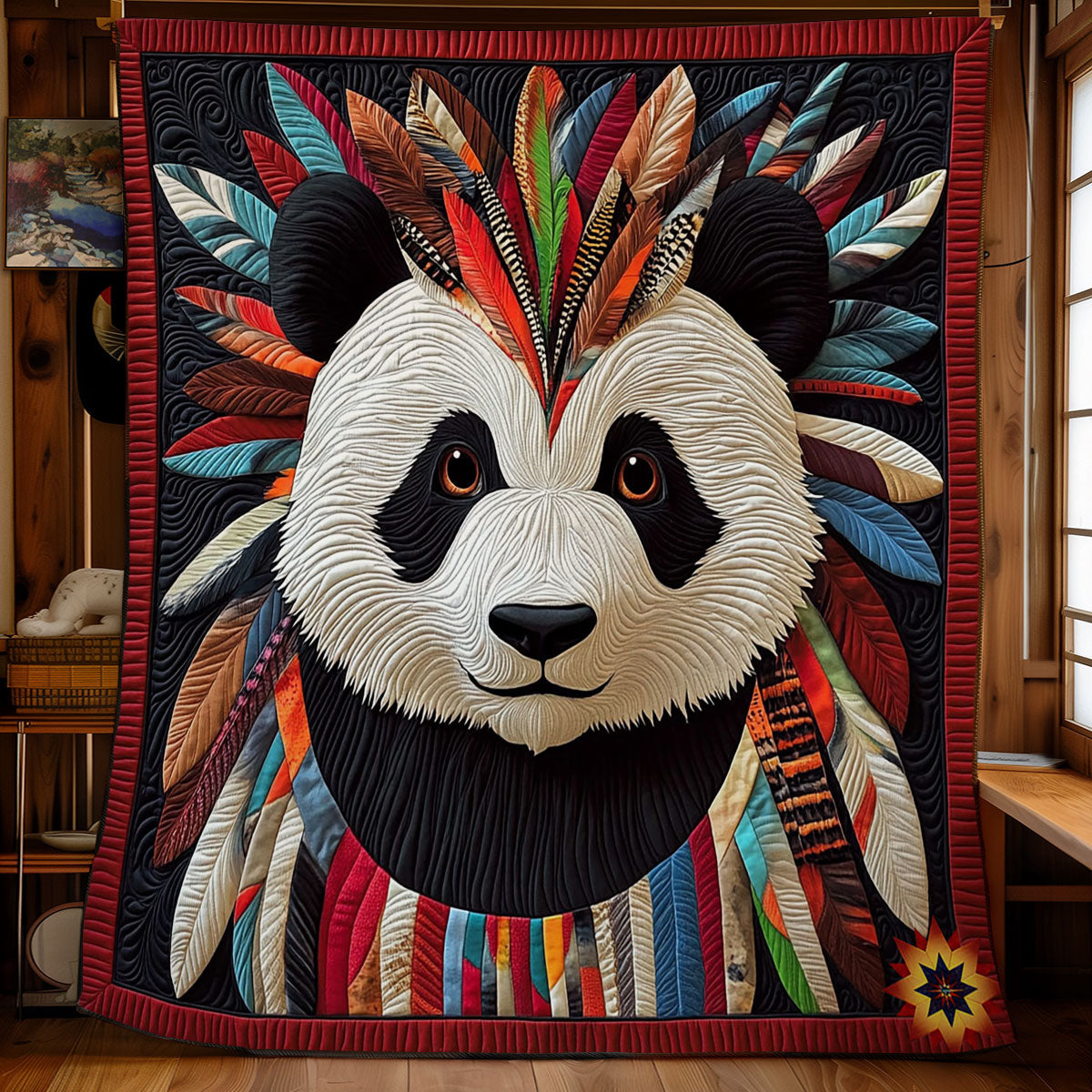 Native American Panda WY1112015CL Quilt