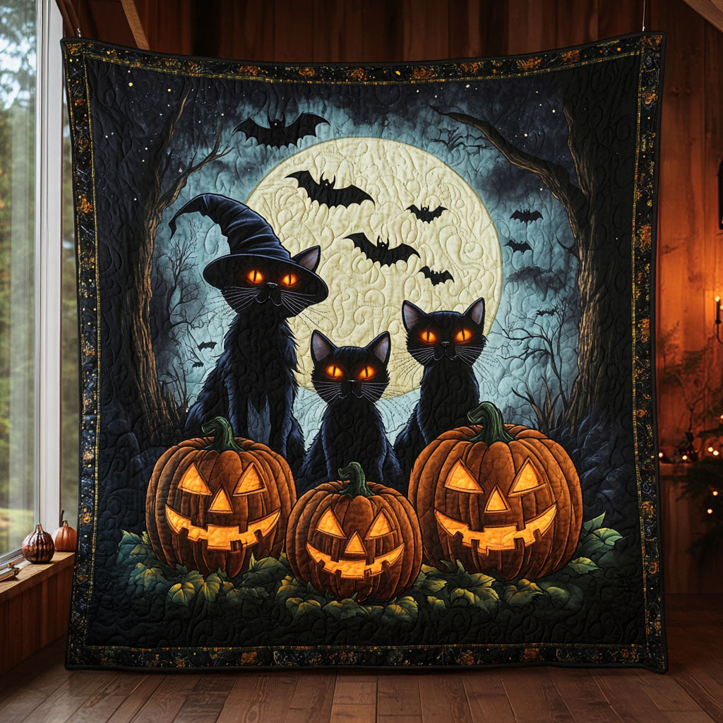 Moon Night Cat CW2608043CL Quilt