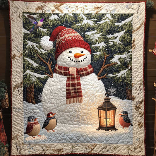 Happy Cardinal Snowman WP0411014CL Quilt