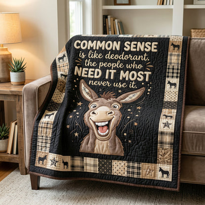 Funny Donkey Common Sense WN0604011CL Quilt