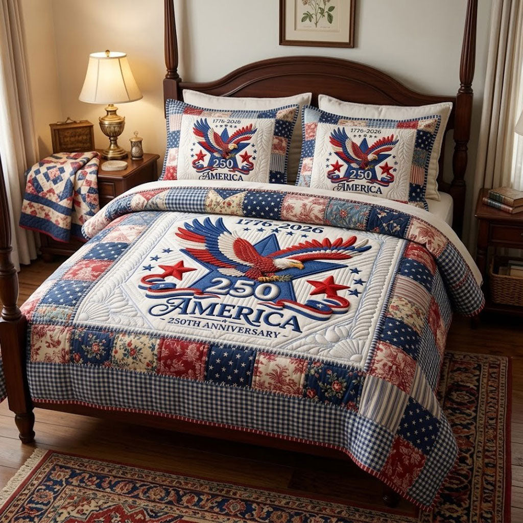 America 250th Anniversary Eagle Pride WN0404003CL Duvet Cover Set