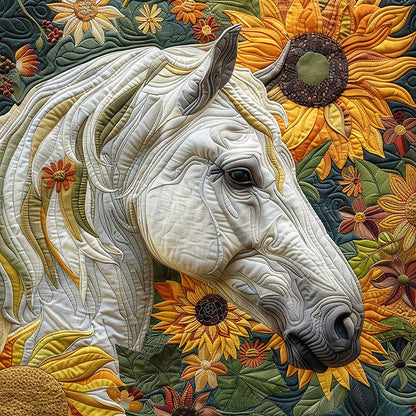 Art Horse And Sunflowers WM1408037CL Quilt