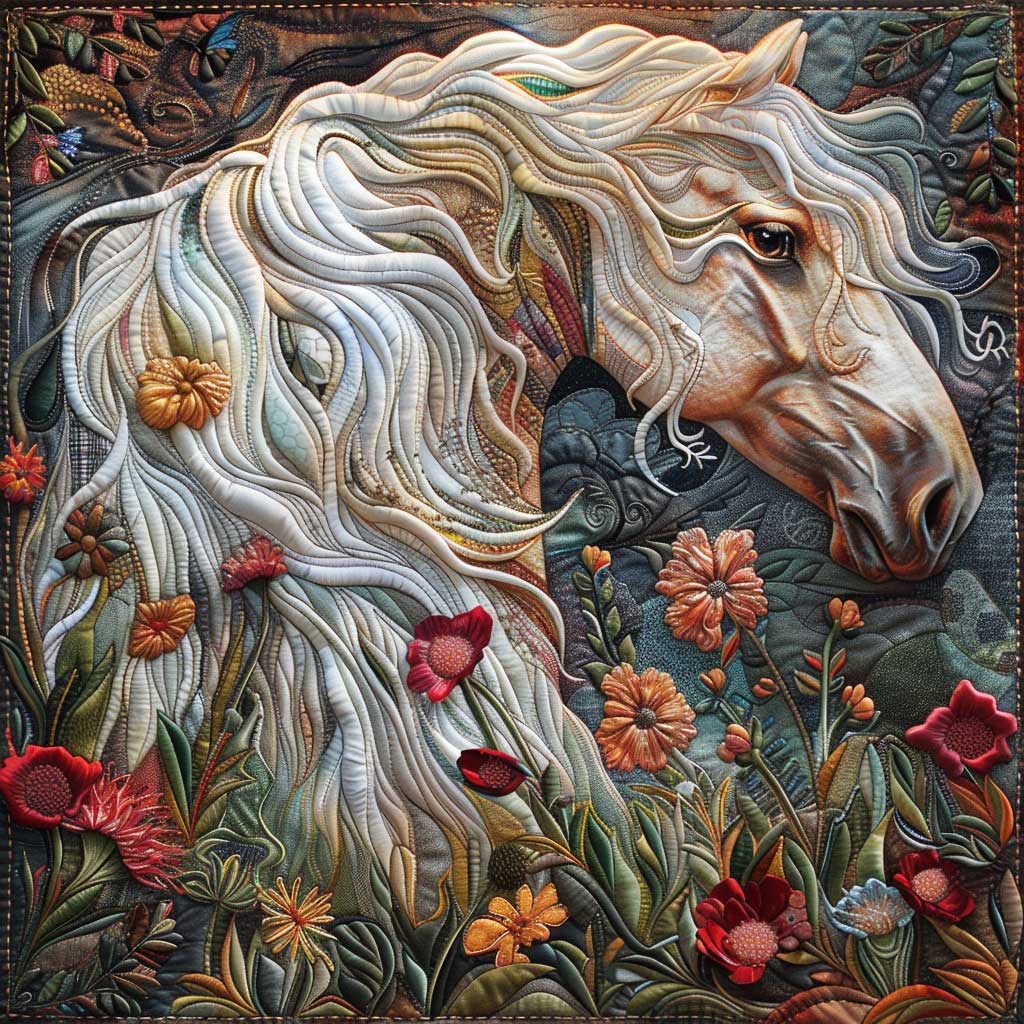 Artistic Flow Mane Horse WM3008020CL Quilt