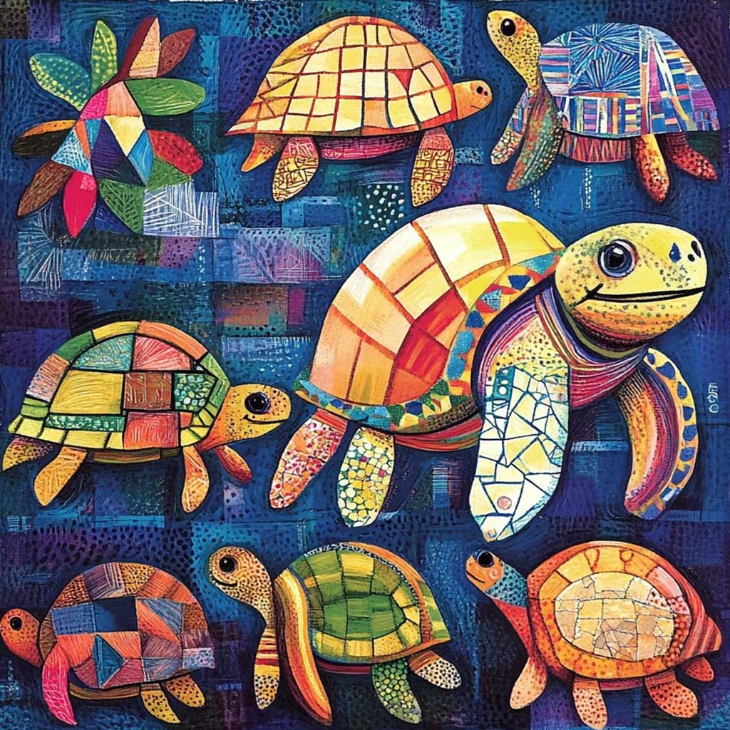 Artistic Turtles WM0608010CL Quilt