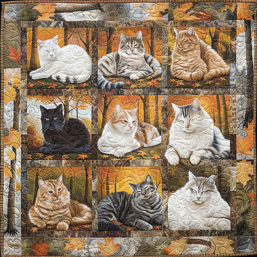 Autumn Cats WM1408054CL Quilt