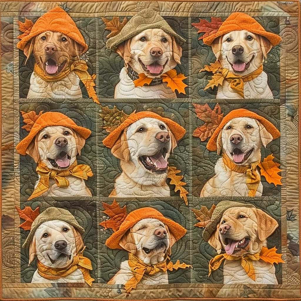 Autumn Dog WJ1508001CL Quilt
