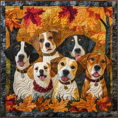 Autumn Dog WJ1608001CL Quilt