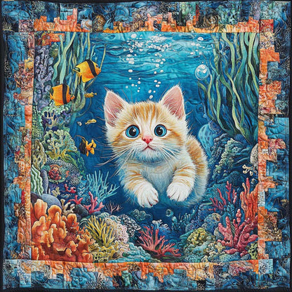 Baby Cat In Ocean WM0308007CL Quilt