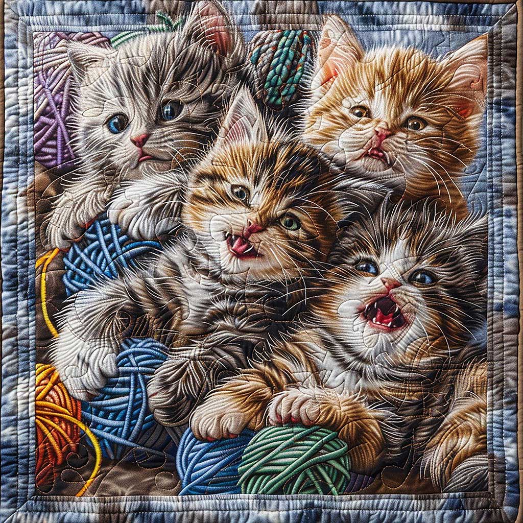 Baby Cats And Yarn WM1008012CL Quilt