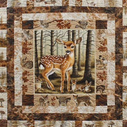 Baby Deer In The Wood WJ0909001CL Quilt