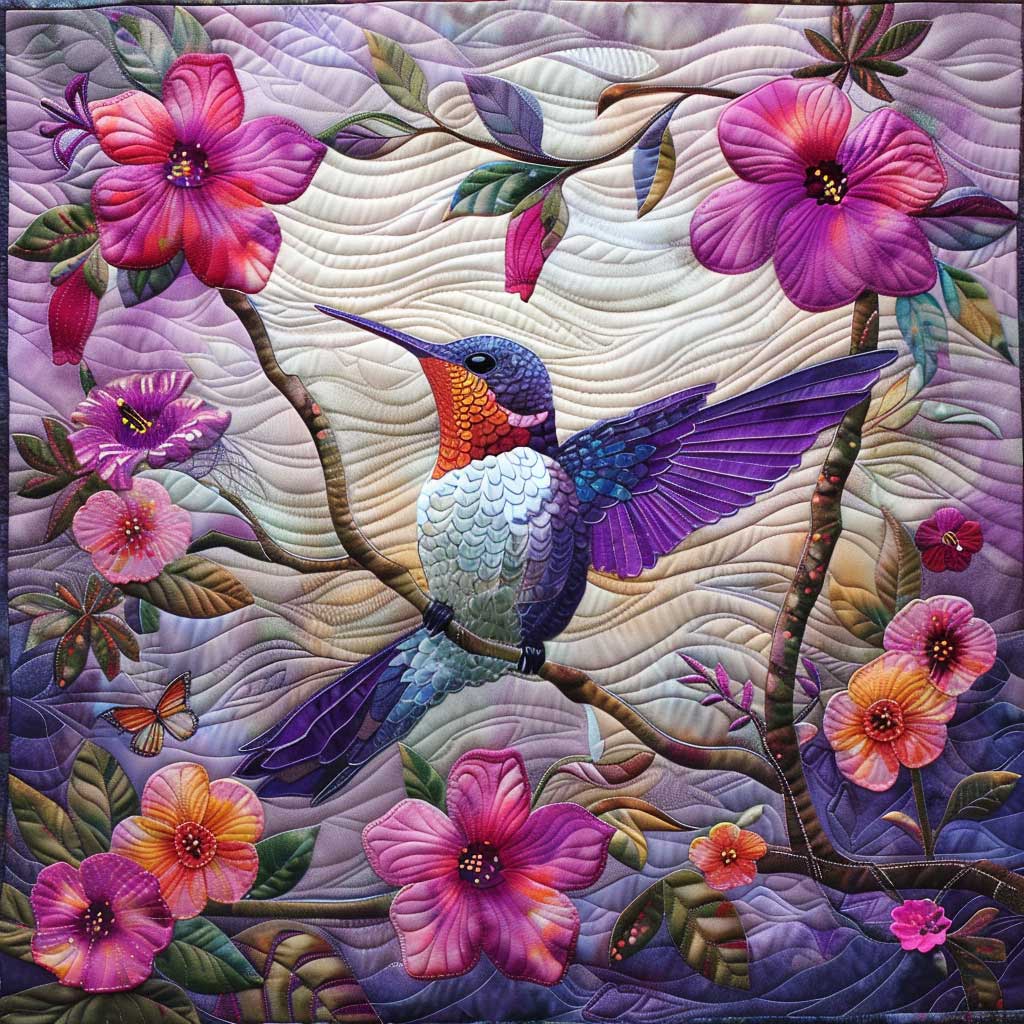 Beautiful Hummingbird WJ3008003CL Quilt