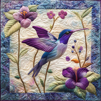 Beautiful Purple Hummingbird WM3008002CL Quilt