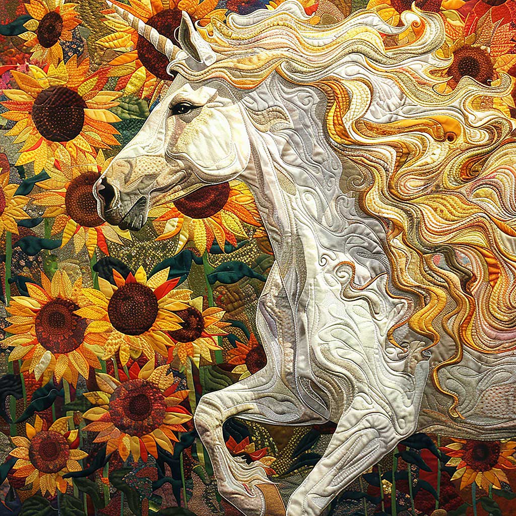 Beautiful White Horse WM0909002CL Quilt