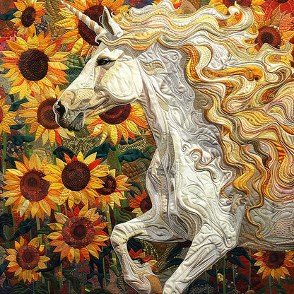 Beautiful White Horse WM0909002CL Quilt