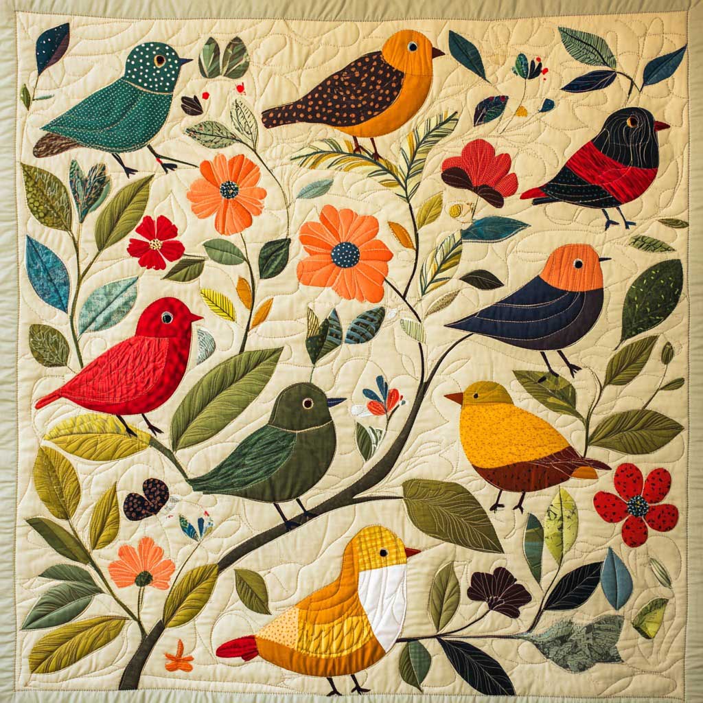 Birds WM0308127CL Quilt Pillow Case