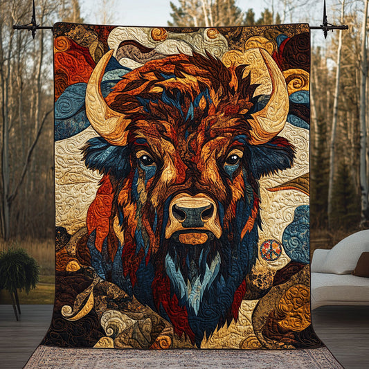 Bison Native American WJ1010001CL Quilt