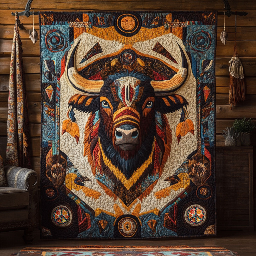 Bison Native American WJ1010002CL Quilt