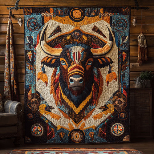 Bison Native American WJ1010002CL Quilt