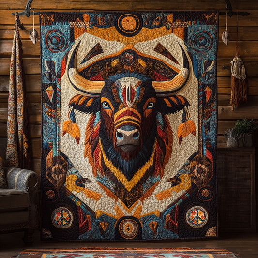 Bison Native American WJ1010002CL Quilt
