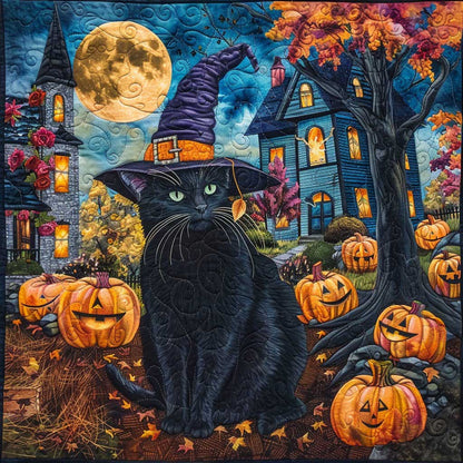 Black Cat Halloween Night WM2808017CL Quilt