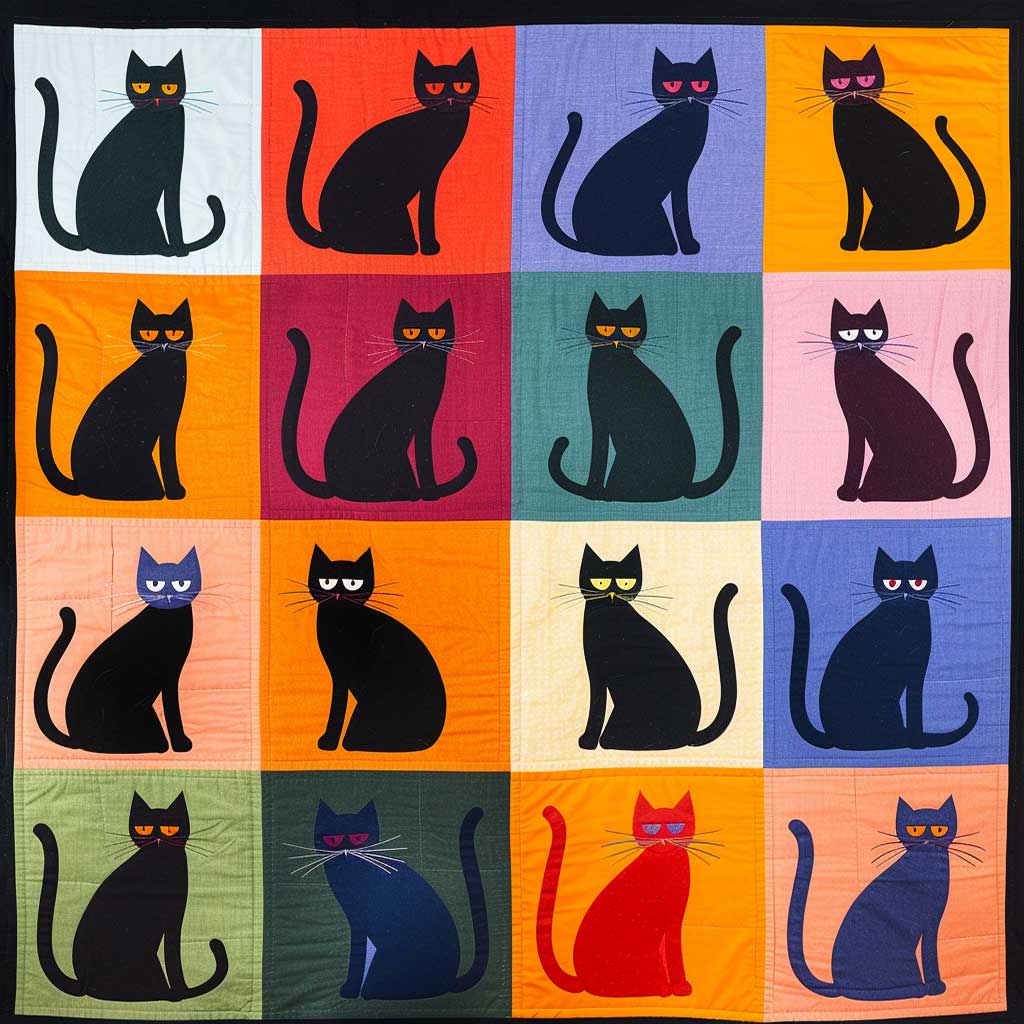 Black Cats WJ2108001CL Quilt