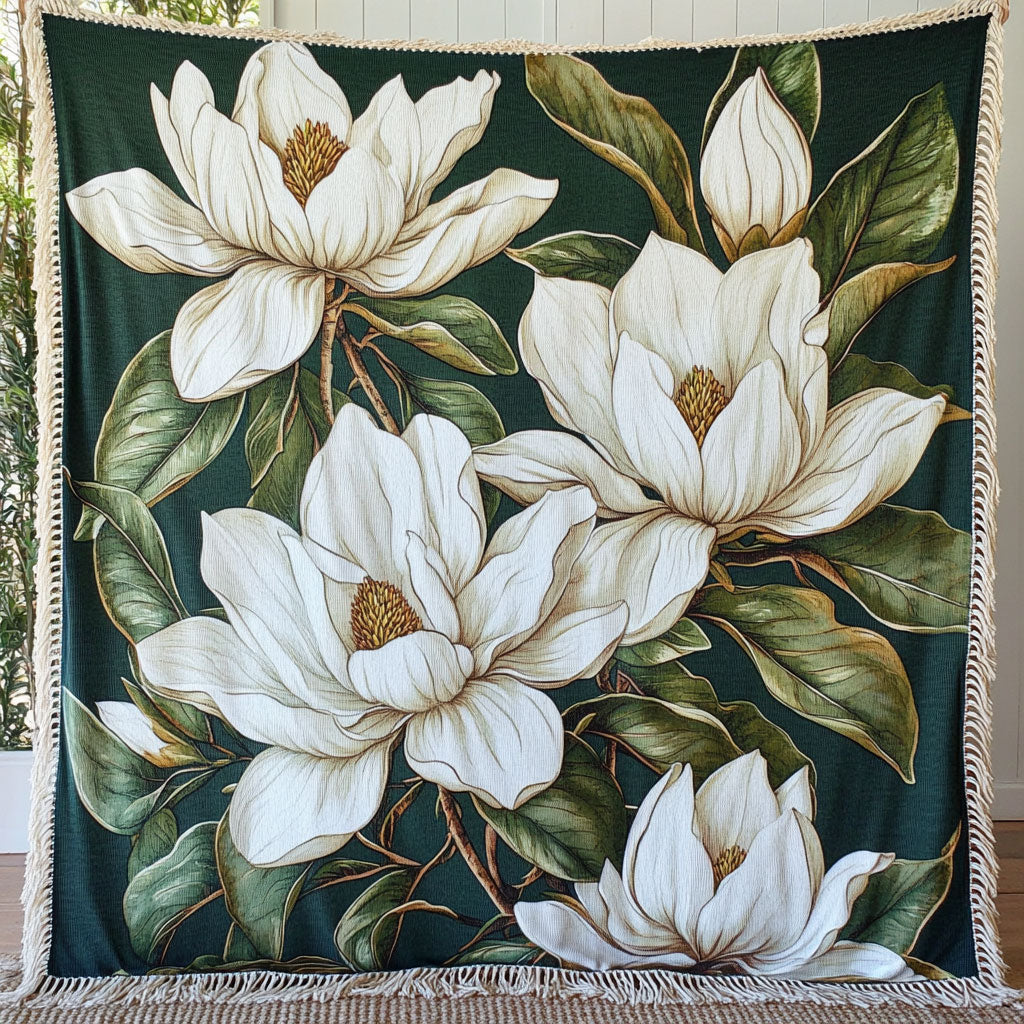 Blooming Magnolia CW1901004CL Woven Throw Blanket