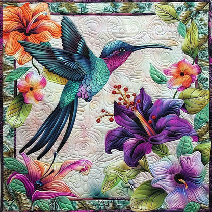 Blue Hummingbirds WM1008060CL Quilt