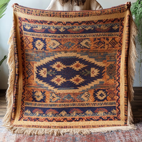 Boho Chevron CP2301005CL  Woven Throw Blanket