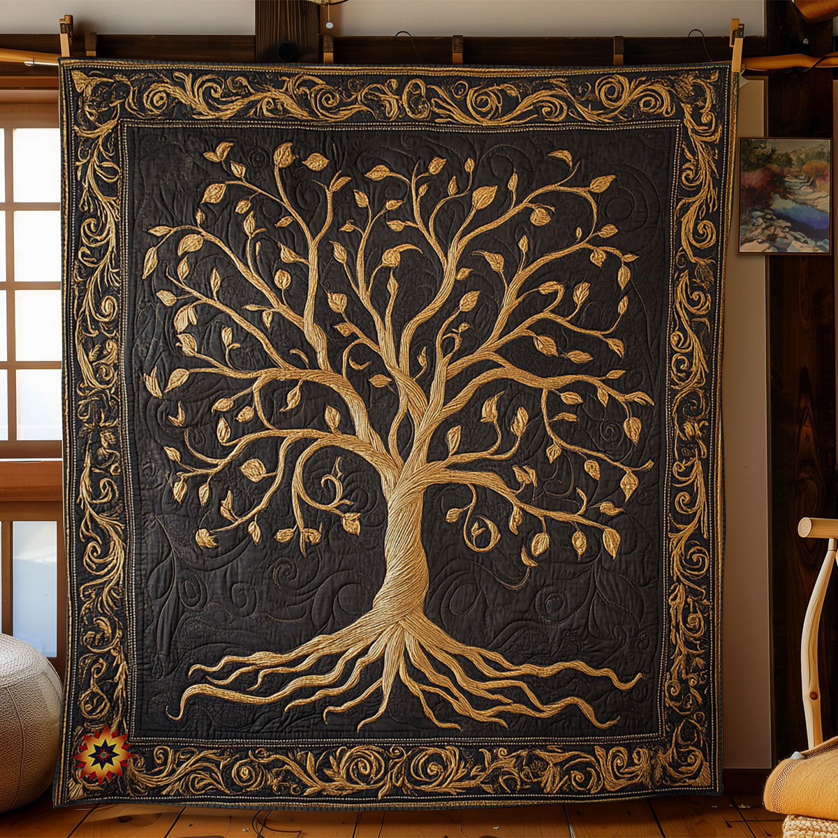Brown Tree Of Life WY1212030CL Quilt