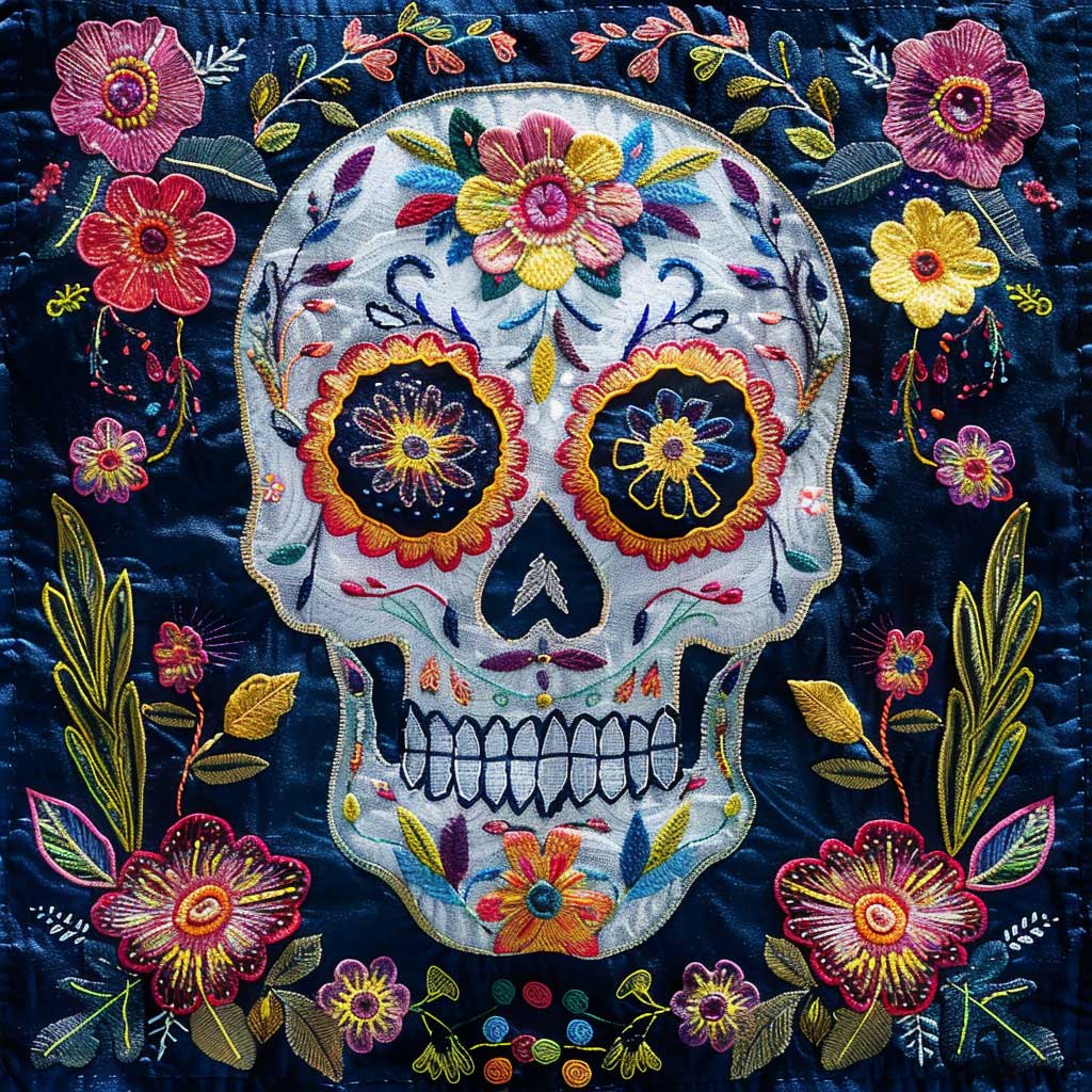 Calavera Sugar Skull WJ1709001CL Quilt