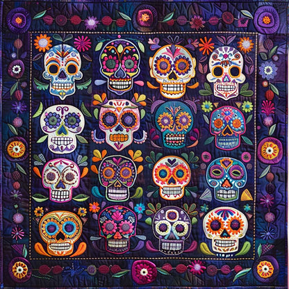 Calavera Sugar Skulls WJ1709005CL Quilt