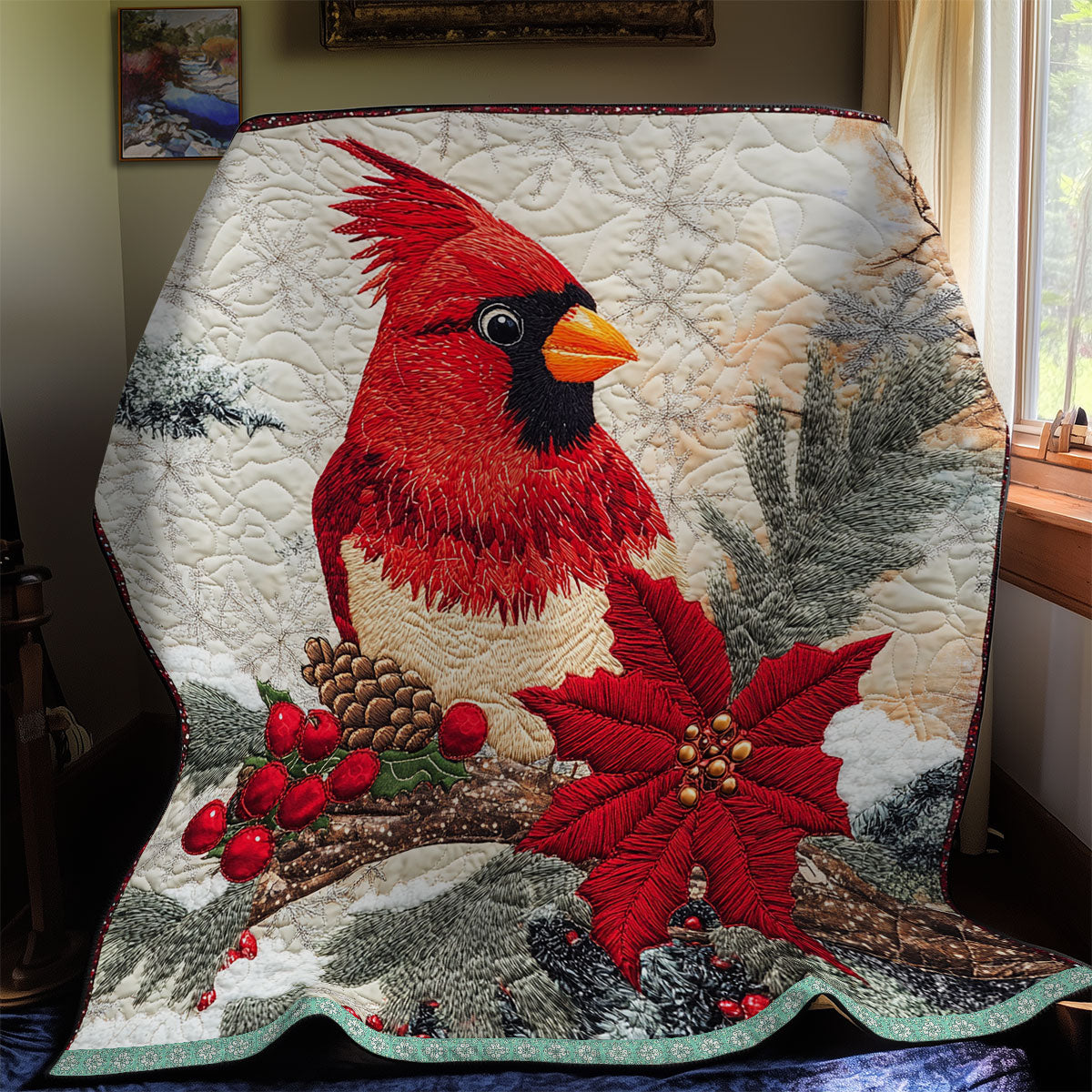 Cardinal Christmas WX0712008CL Quilt