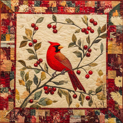 Cardinals And Berries WM0208004CL Quilt