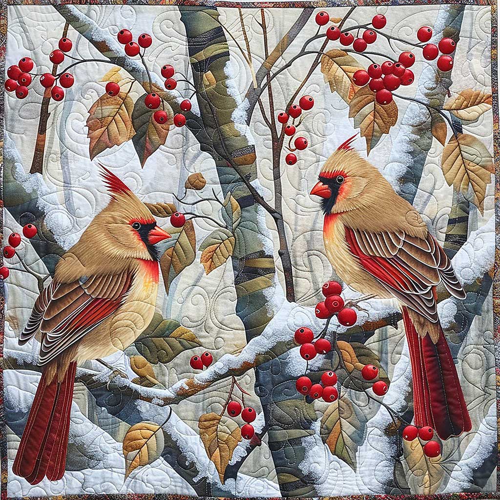 Cardinals And Friends WM1008074CL Quilt