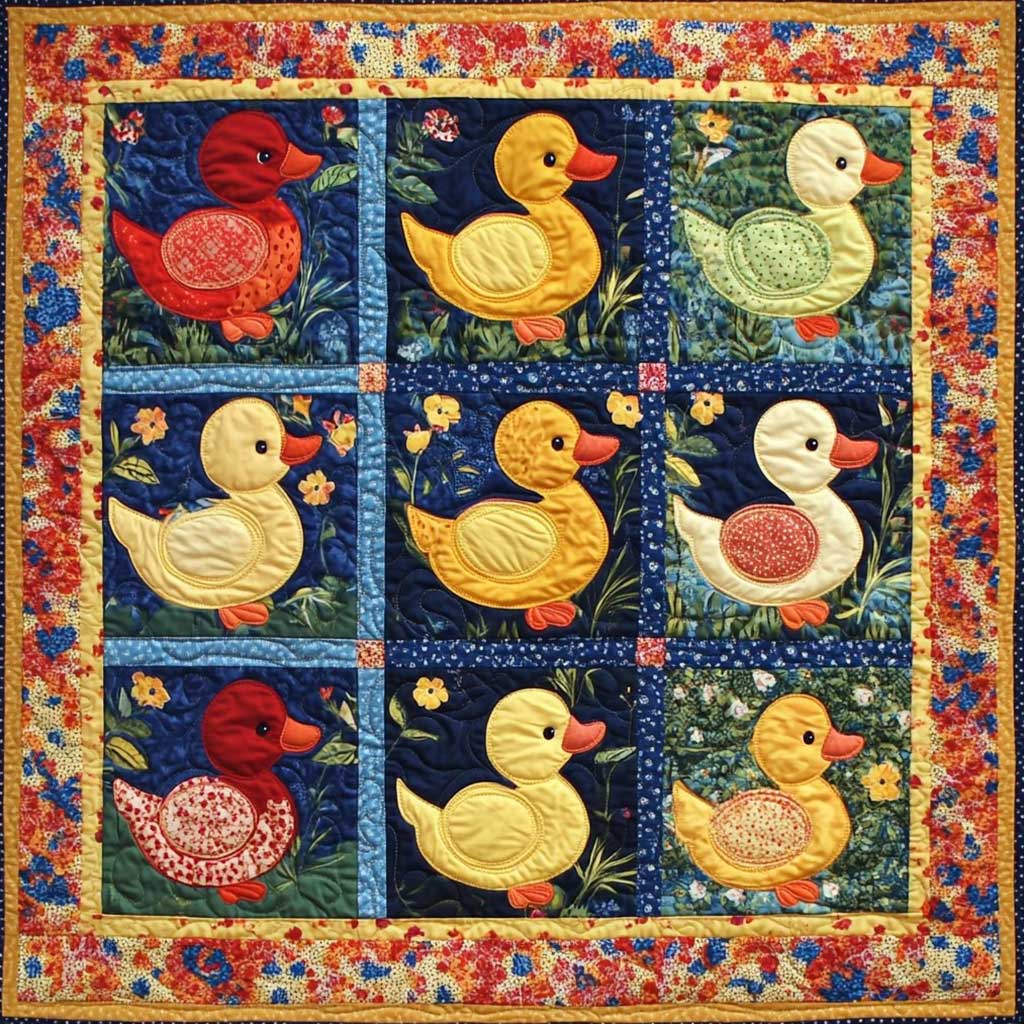 Cartoon Duckies WM0308031CL Quilt