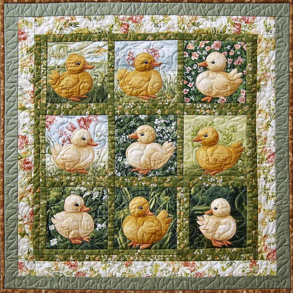 Cartoon Duckies WM0308032CL Quilt