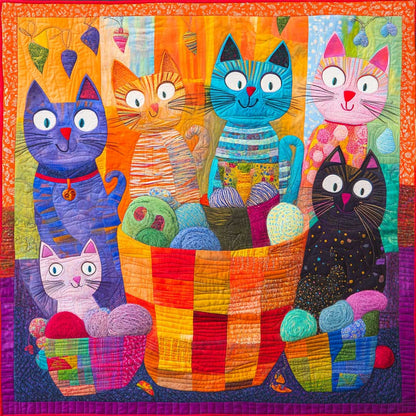 Cat In The Wool Basket WJ0808006CL Quilt