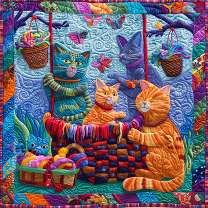 Cat In The Wool Basket WJ1308008CL Quilt