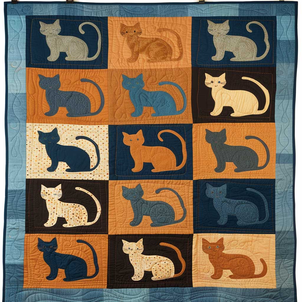 Cat Shape WJ2208001CL Quilt