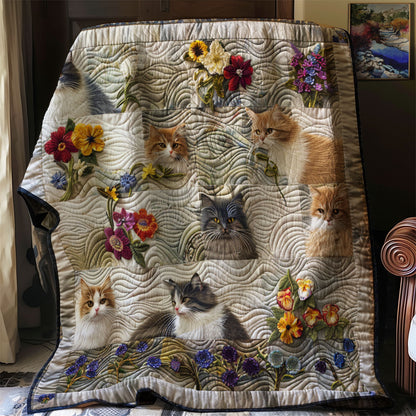 Cat Flower Vintage YR2008001CL Quilt