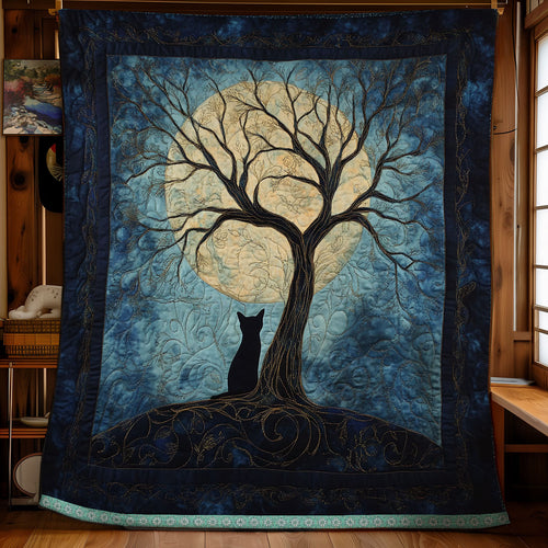 Cat In Moonlight WX0712010CL Quilt