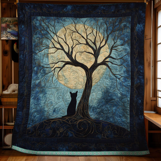 Cat In Moonlight WX0712010CL Quilt