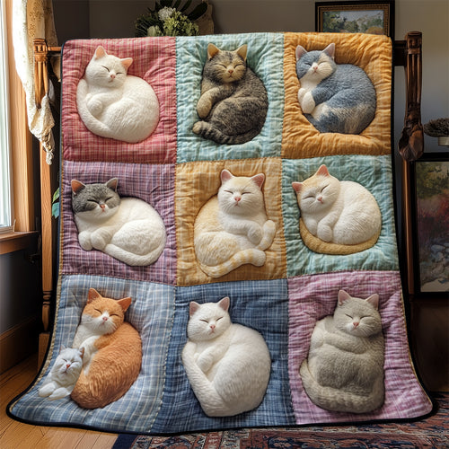 Cute Cat Sleeping YR1112034CL Quilt