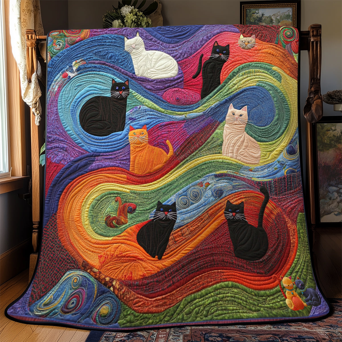 Color Cat Wave YR1112027CL Quilt