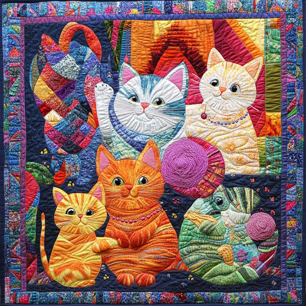 Cats And Yarns WM0608017CL Quilt