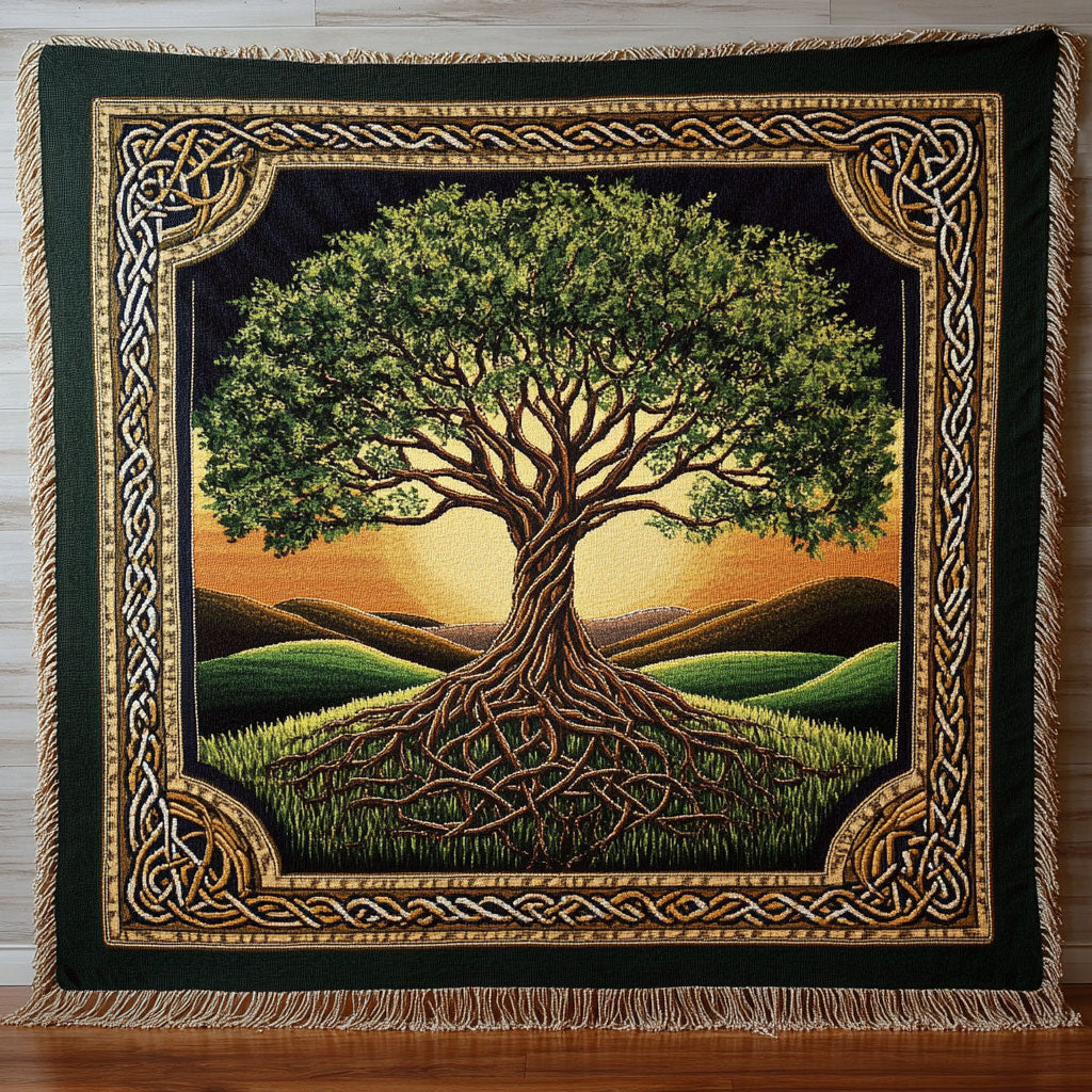 Celtic Tree Spirit CW2401004CL Woven Throw Blanket