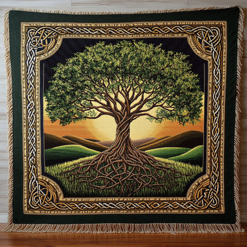 Celtic Tree Spirit CW2401004CL Woven Throw Blanket